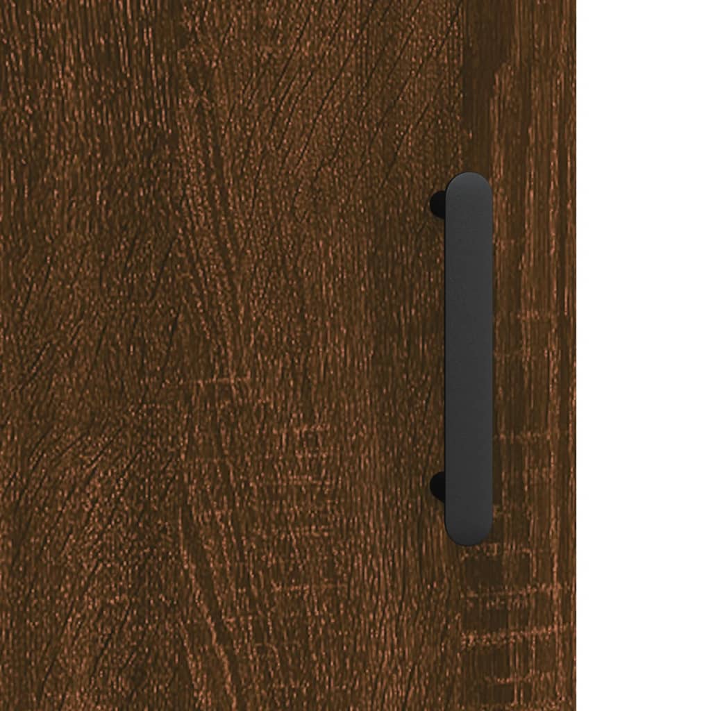 Highboard Braun Eichen-Optik 69,5x31x115 cm Holzwerkstoff