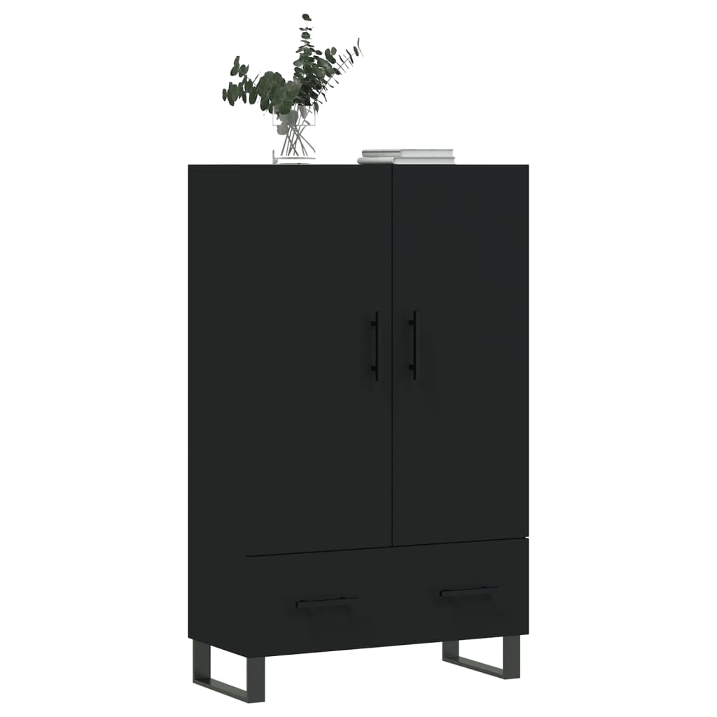 Highboard Schwarz 69,5x31x115 cm Holzwerkstoff