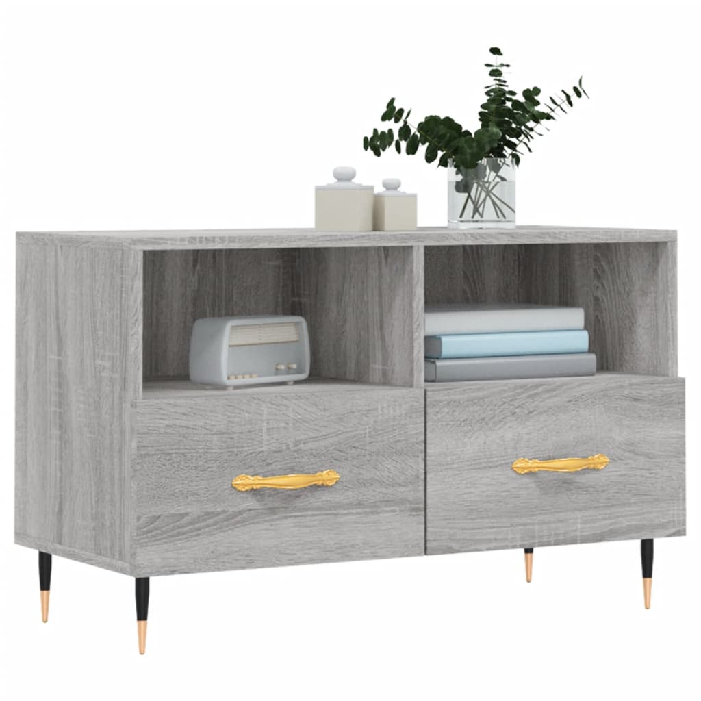 TV-Schrank Grau Sonoma 80x36x50 cm Holzwerkstoff