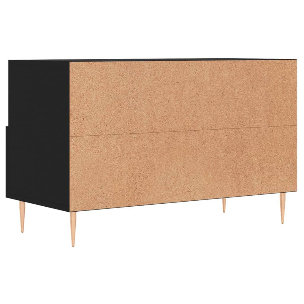 TV-Schrank Schwarz 80x36x50 cm Holzwerkstoff