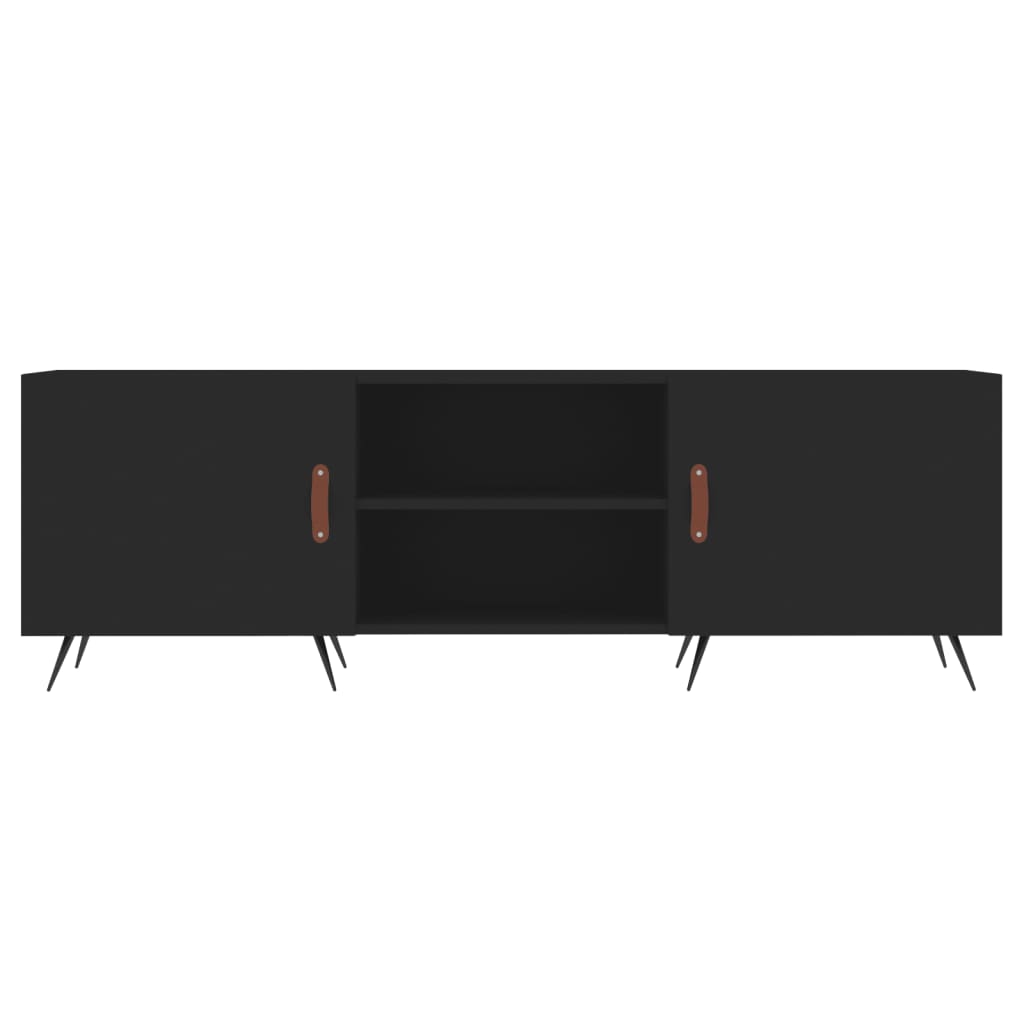 TV-Schrank Schwarz 150x30x50 cm Holzwerkstoff