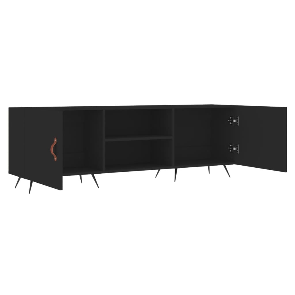 TV-Schrank Schwarz 150x30x50 cm Holzwerkstoff