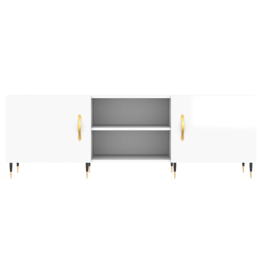 TV-Schrank Hochglanz-Weiß 150x30x50 cm Holzwerkstoff