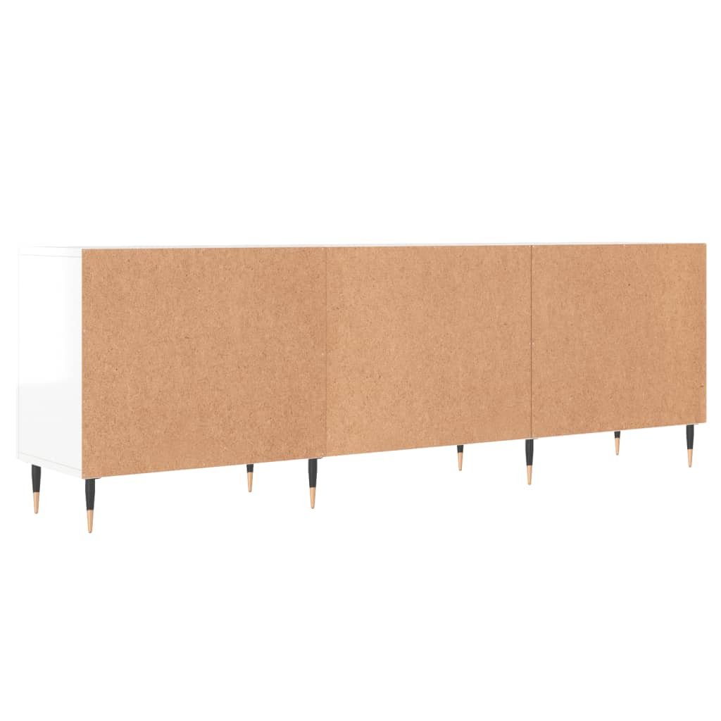 TV-Schrank Hochglanz-Weiß 150x30x50 cm Holzwerkstoff