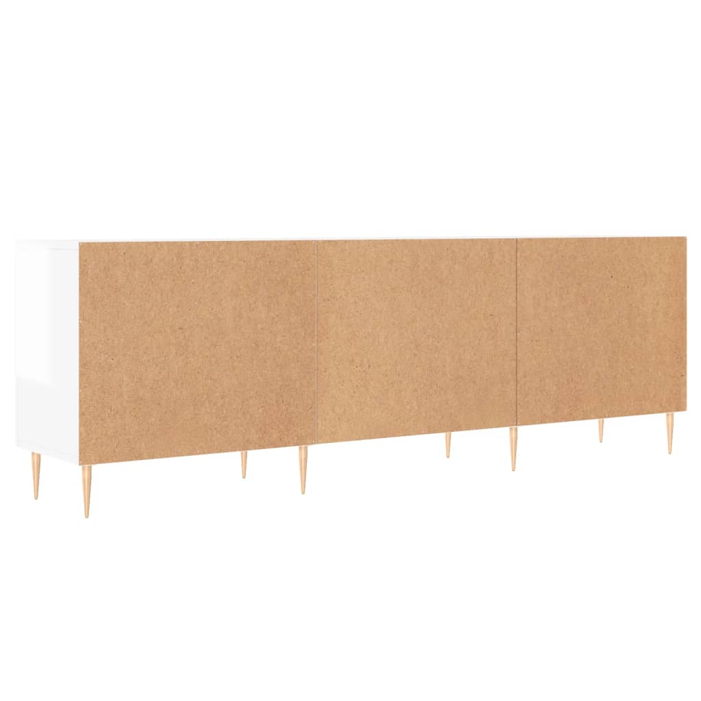 TV-Schrank Hochglanz-Weiß 150x30x50 cm Holzwerkstoff