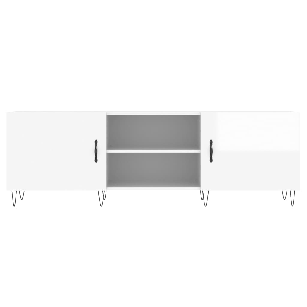 TV-Schrank Hochglanz-Weiß 150x30x50 cm Holzwerkstoff