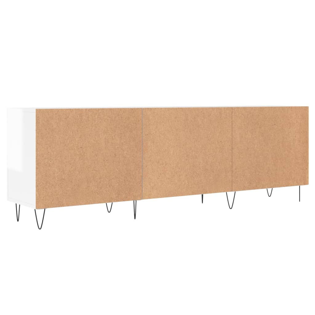 TV-Schrank Hochglanz-Weiß 150x30x50 cm Holzwerkstoff