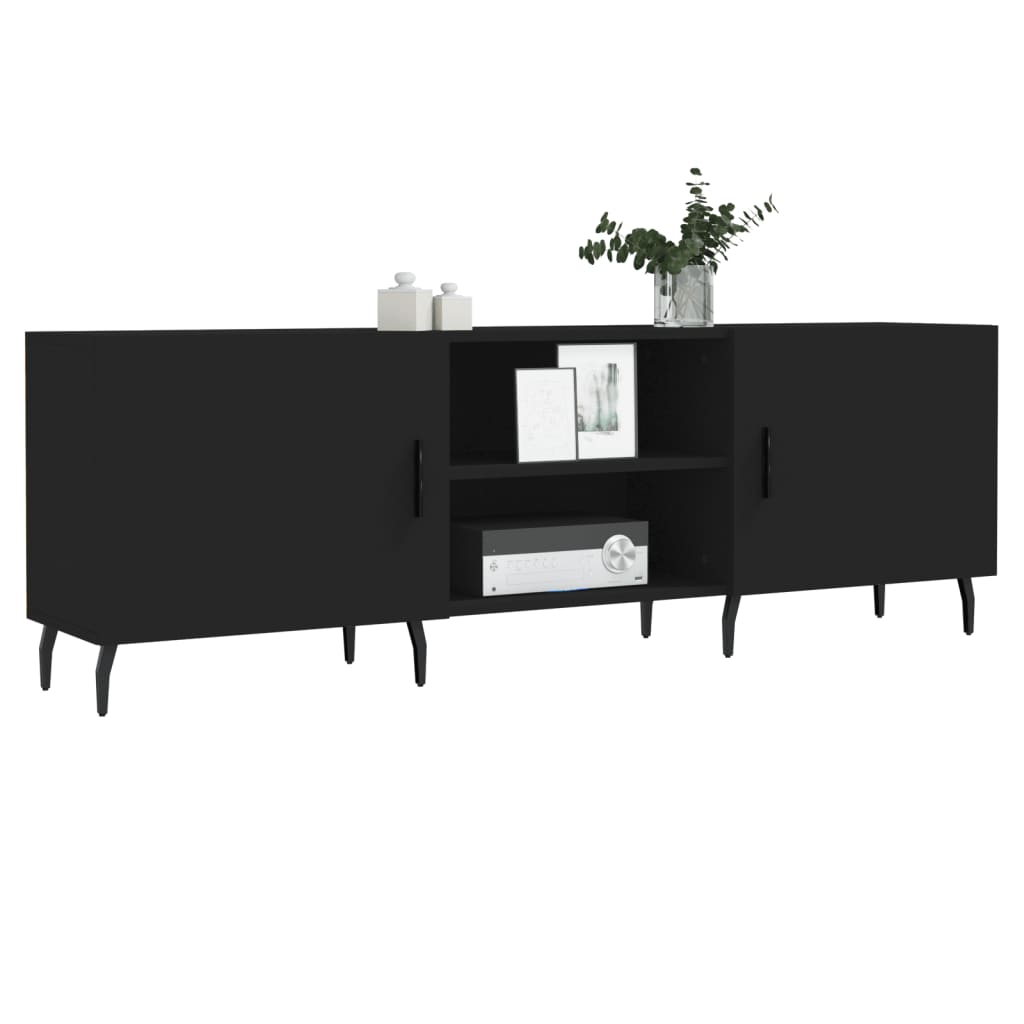 TV-Schrank Schwarz 150x30x50 cm Holzwerkstoff