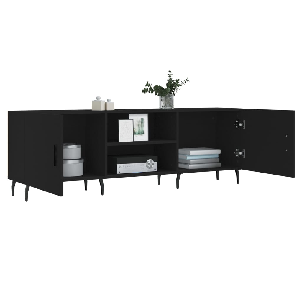 TV-Schrank Schwarz 150x30x50 cm Holzwerkstoff