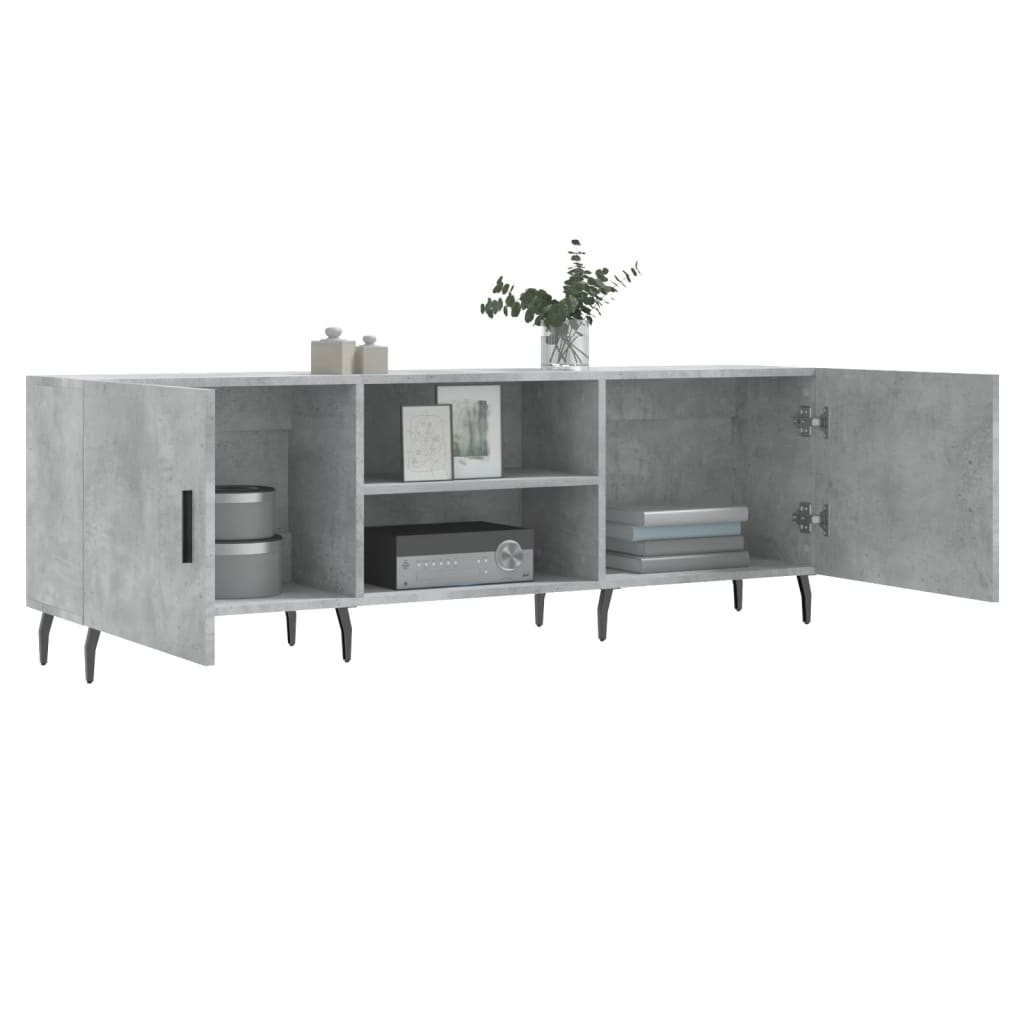 TV-Schrank Betongrau 150x30x50 cm Holzwerkstoff