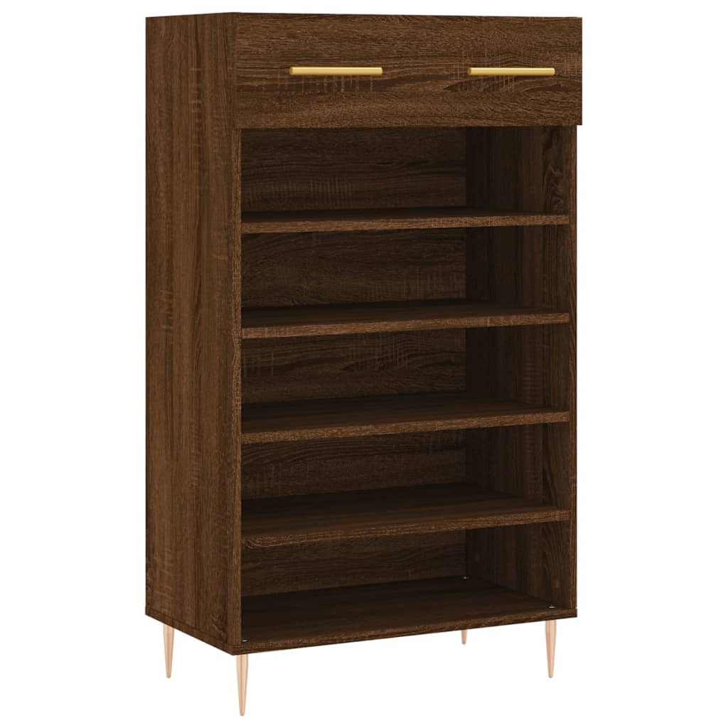 Schuhschrank Braun Eichen-Optik 60x35x105 cm Holzwerkstoff