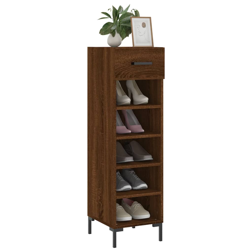 Schuhschrank Braun Eichen-Optik 30x35x105 cm Holzwerkstoff