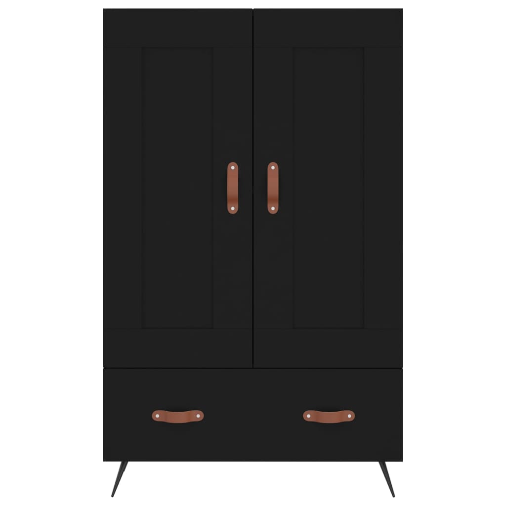 Highboard Schwarz 69,5x31x115 cm Holzwerkstoff
