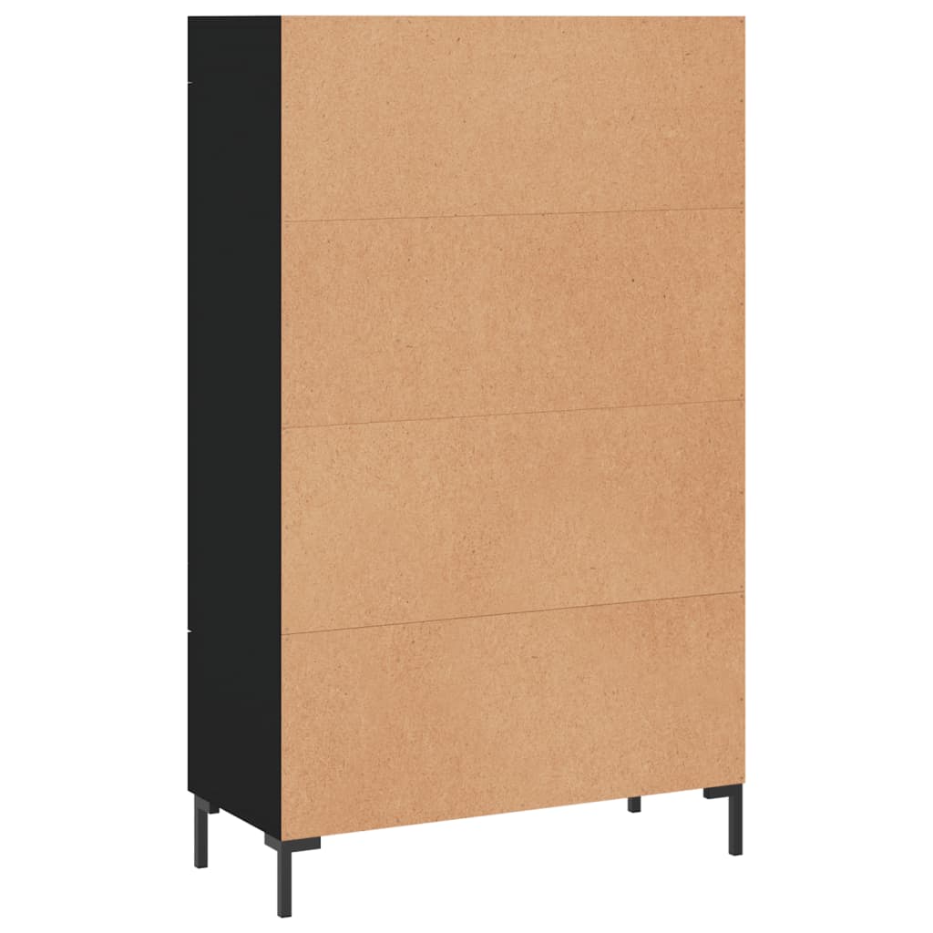 Highboard Schwarz 69,5x31x115 cm Holzwerkstoff