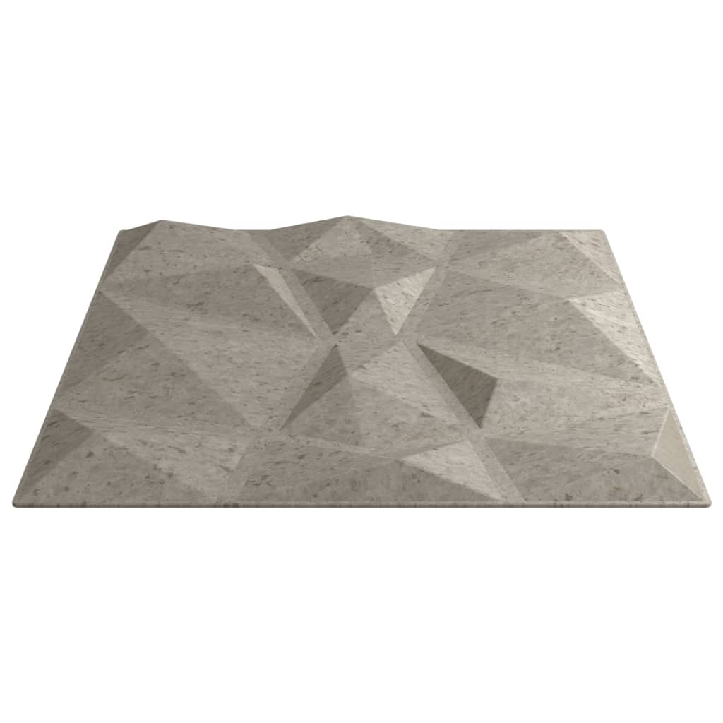 Wandpaneele 24 Stk. Betongrau 50x50 cm EPS 6 m² Diamant