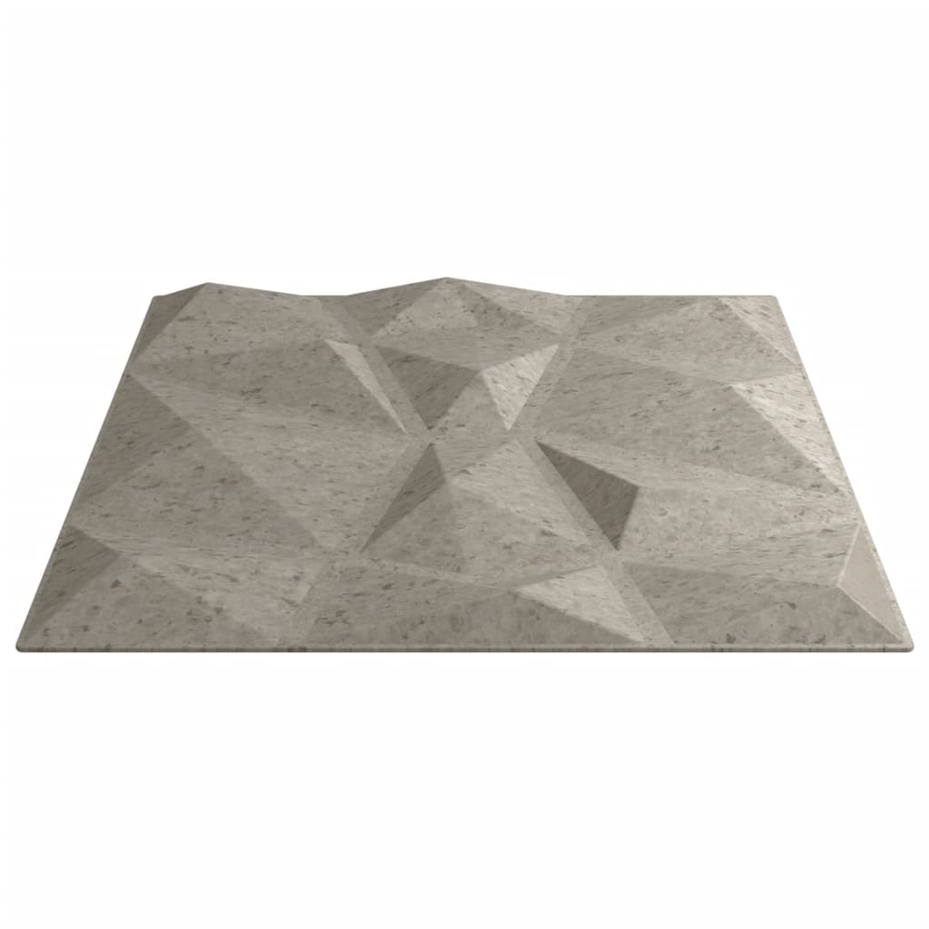 Wandpaneele 48 Stk. Betongrau 50x50 cm EPS 12 m² Diamant