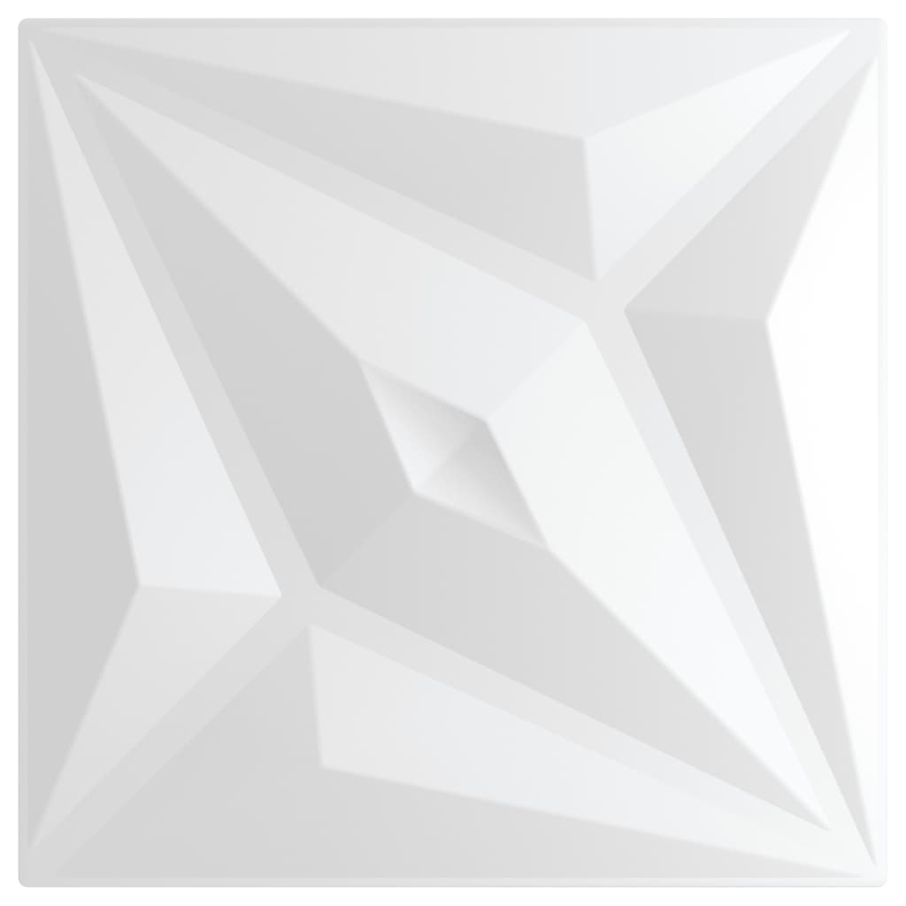 Wandpaneele 48 Stk. Weiß 50x50 cm EPS 12 m² Stern