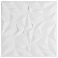 Thumbnail for Wandpaneele 12 Stk. Weiß 50x50 cm EPS 3 m² Amethyst