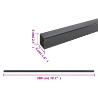 Thumbnail for Zaunpfosten 10 Stk. Grau 200 cm Stahl
