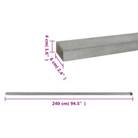 Thumbnail for Zaunpfosten 10 Stk. Silbern 240 cm Stahl