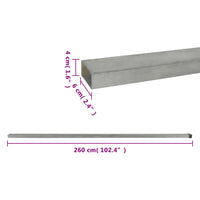 Thumbnail for Zaunpfosten 10 Stk. Silbern 260 cm Stahl