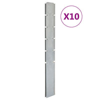 Thumbnail for Zaunpfosten 10 Stk. Silbern 160 cm Verzinkter Stahl