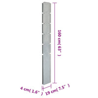 Thumbnail for Zaunpfosten 10 Stk. Silbern 160 cm Verzinkter Stahl