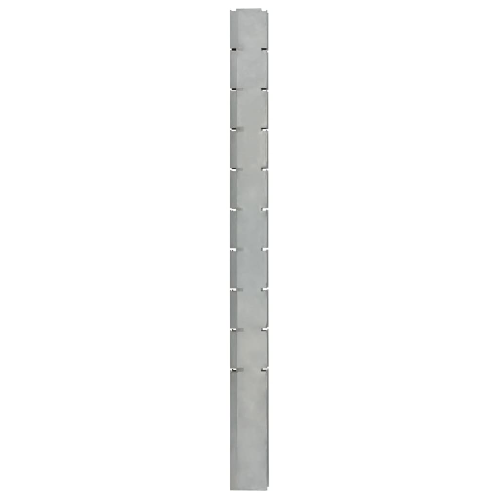 Zaunpfosten 10 Stk. Silbern 240 cm Verzinkter Stahl