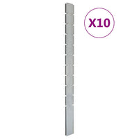 Thumbnail for Zaunpfosten 10 Stk. Silbern 260 cm Verzinkter Stahl