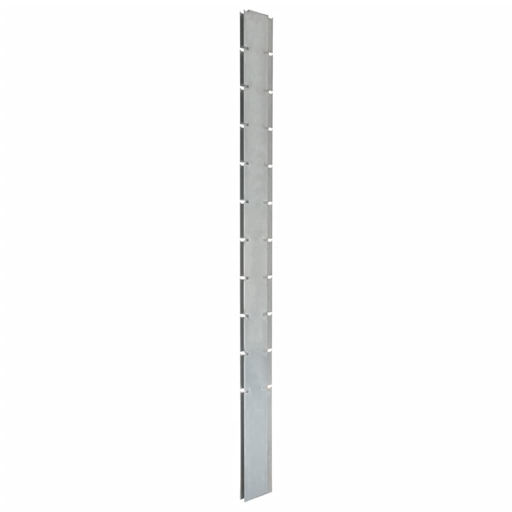 Zaunpfosten 10 Stk. Silbern 260 cm Verzinkter Stahl