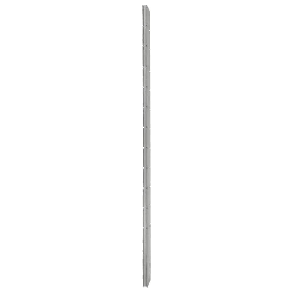 Zaunpfosten 10 Stk. Silbern 280 cm Verzinkter Stahl