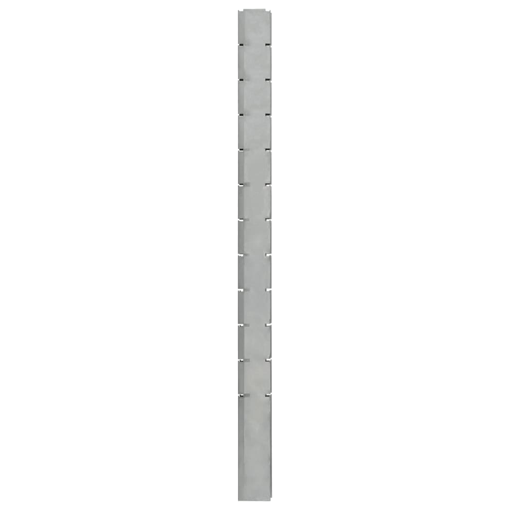 Zaunpfosten 10 Stk. Silbern 280 cm Verzinkter Stahl