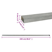 Thumbnail for Zaunpfosten 20 Stk. Silbern 220 cm Stahl