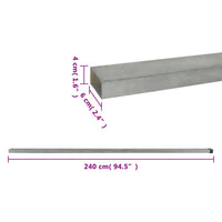 Thumbnail for Zaunpfosten 20 Stk. Silbern 240 cm Stahl