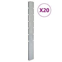 Thumbnail for Zaunpfosten 20 Stk. Silbern 180 cm Verzinkter Stahl