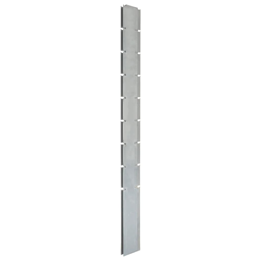 Zaunpfosten 20 Stk. Silbern 220 cm Verzinkter Stahl