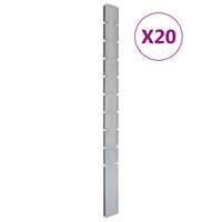 Thumbnail for Zaunpfosten 20 Stk. Silbern 240 cm Verzinkter Stahl