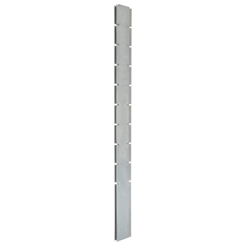 Zaunpfosten 20 Stk. Silbern 240 cm Verzinkter Stahl