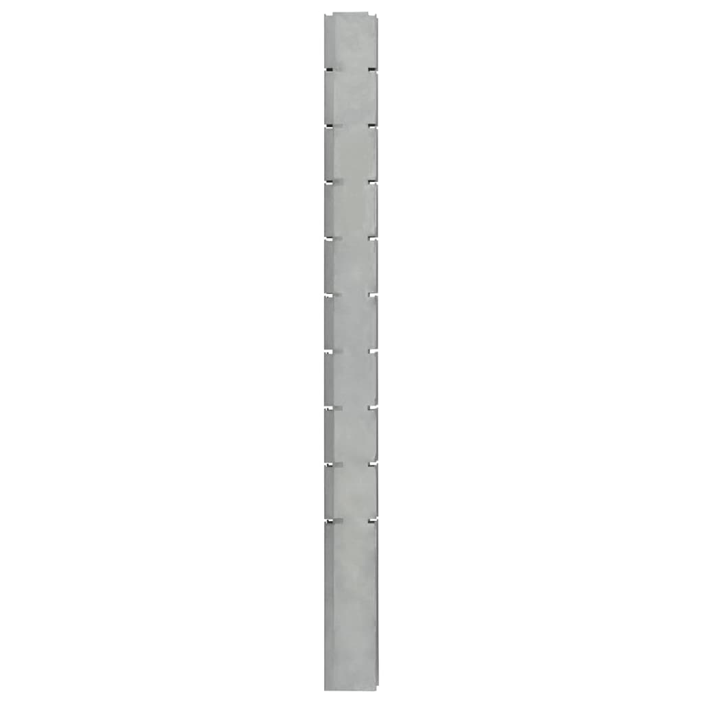 Zaunpfosten 20 Stk. Silbern 240 cm Verzinkter Stahl