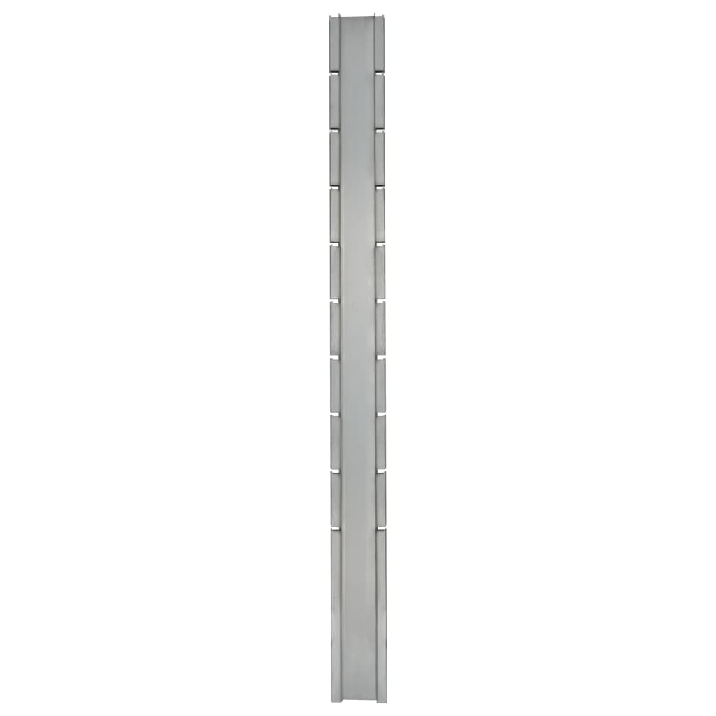 Zaunpfosten 20 Stk. Silbern 240 cm Verzinkter Stahl
