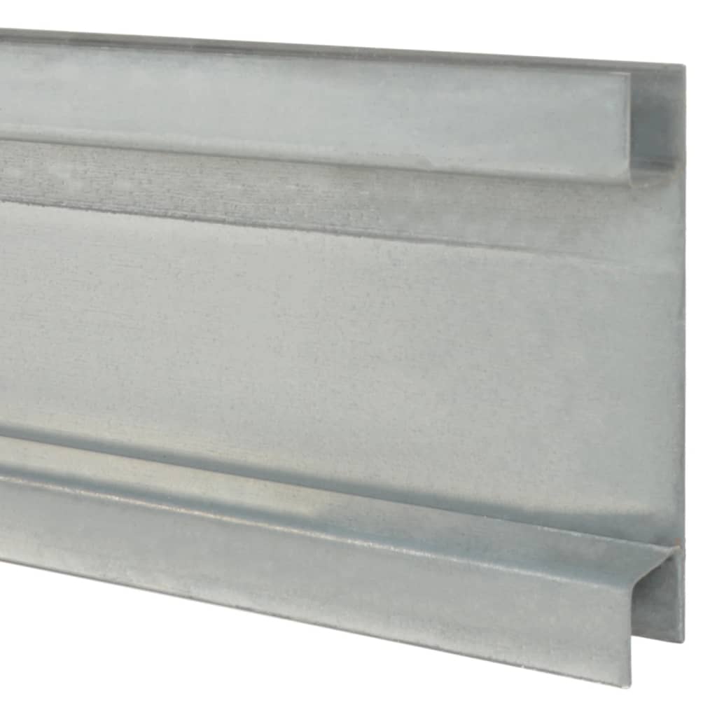 Zaunpfosten 20 Stk. Silbern 240 cm Verzinkter Stahl