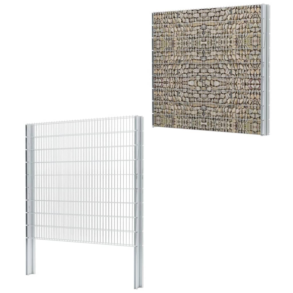 Zaunpfosten 20 Stk. Silbern 240 cm Verzinkter Stahl