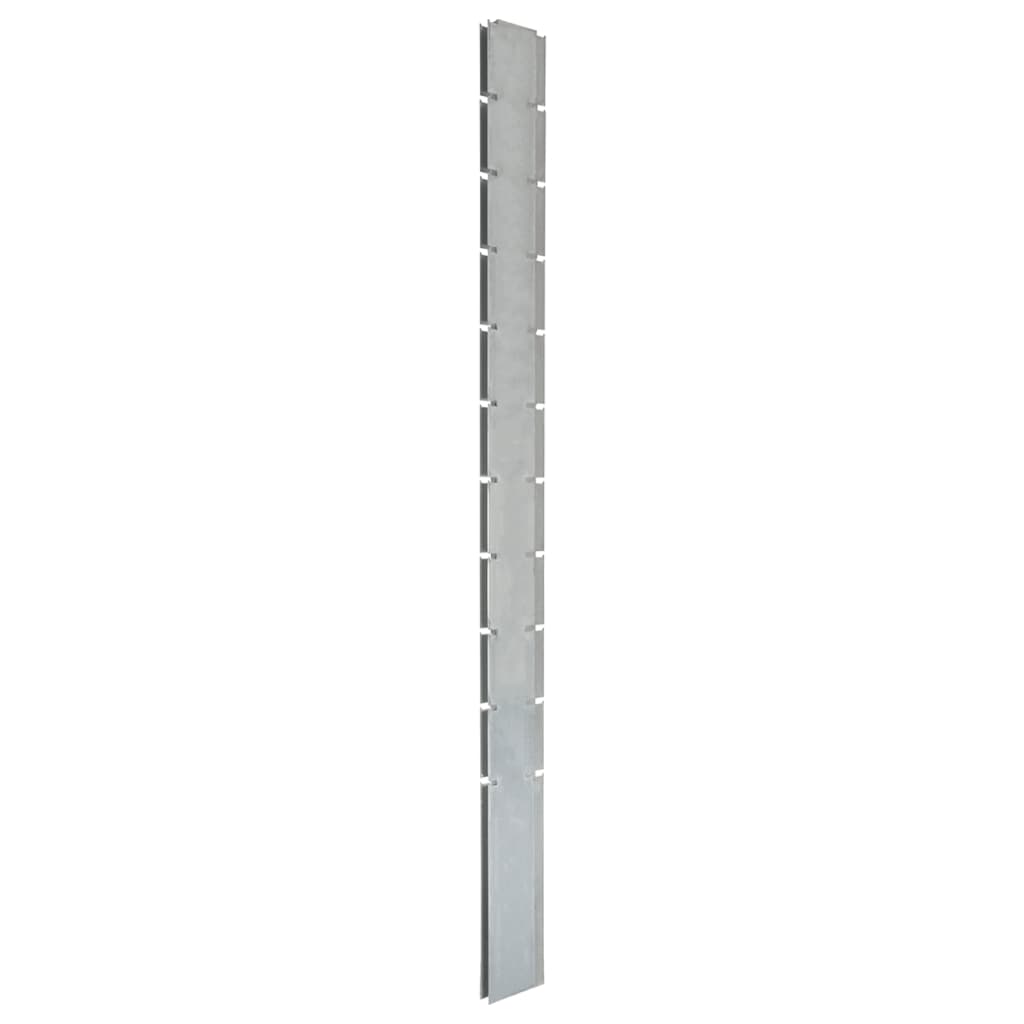 Zaunpfosten 20 Stk. Silbern 260 cm Verzinkter Stahl