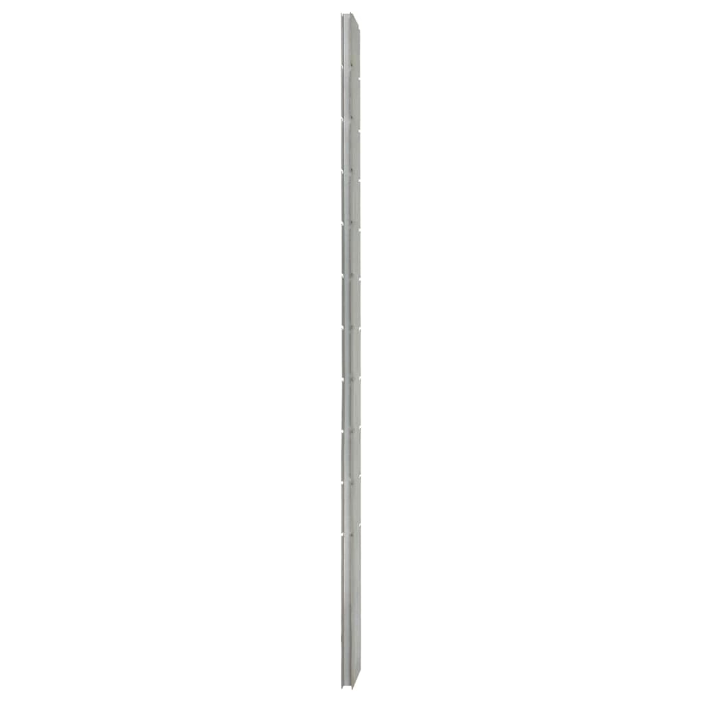 Zaunpfosten 20 Stk. Silbern 260 cm Verzinkter Stahl