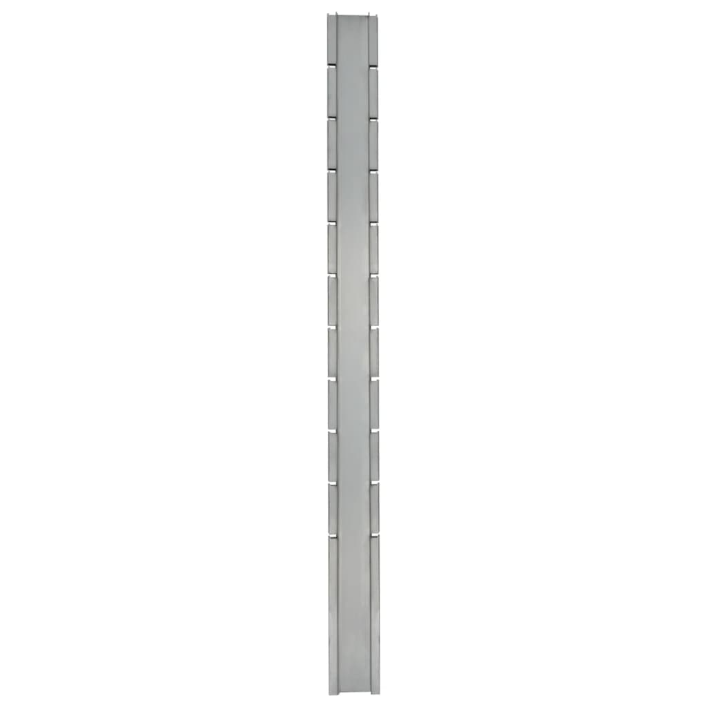Zaunpfosten 20 Stk. Silbern 260 cm Verzinkter Stahl