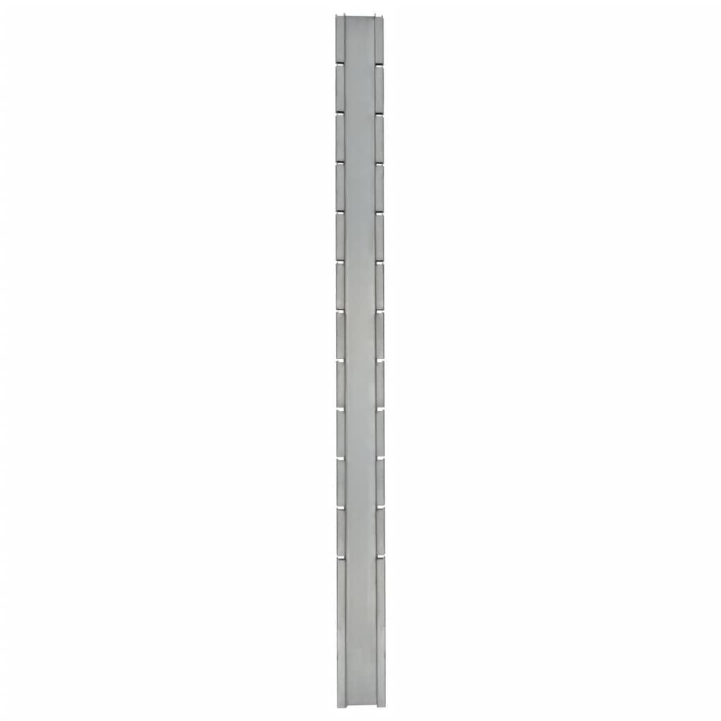 Zaunpfosten 20 Stk. Silbern 280 cm Verzinkter Stahl