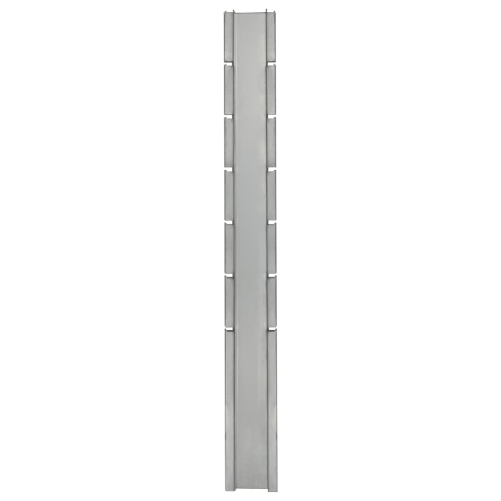Zaunpfosten 30 Stk. Silbern 180 cm Verzinkter Stahl