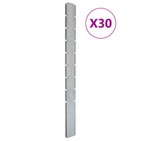 Thumbnail for Zaunpfosten 30 Stk. Silbern 220 cm Verzinkter Stahl