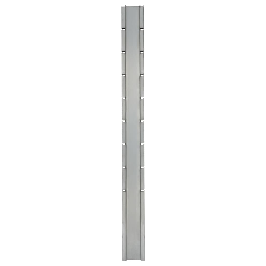 Zaunpfosten 30 Stk. Silbern 220 cm Verzinkter Stahl