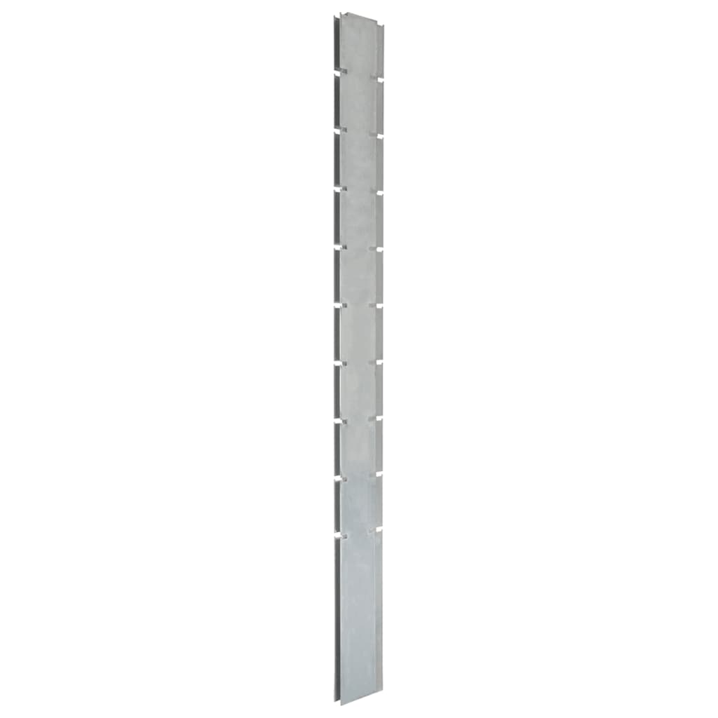 Zaunpfosten 30 Stk. Silbern 240 cm Verzinkter Stahl